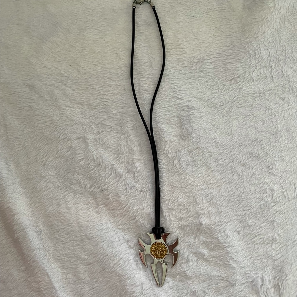 Yellow and White 19Kt Gold Mens Pendant